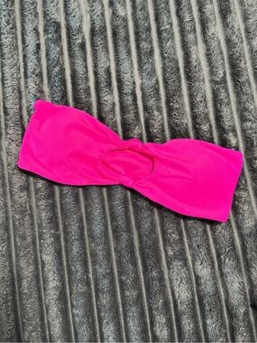 Pink Bandeau Bikini Top